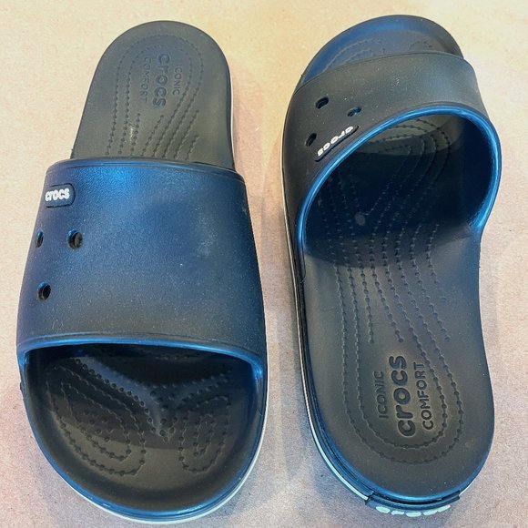 Crocs Classic Unisex Slides Blue M7/W9 - Picture 1 of 4